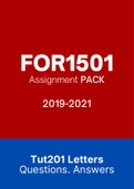 FOR1501 - Combined Tut201 Letters (2019-2021)