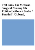 Test Bank For Medical Surgical Nursing 6th Edition LeMone / Burke / Bauldoff /Gubrud,