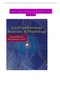Cardiopulmonary Anatomy and Physiology Essentials of Respiratory Care 6th Edition Jardins Test Bank