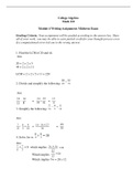 MATH 110 College Mathematics Exam