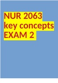NUR 2063 key concepts EXAM 2 