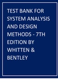 Whitten & Bentley System Analysis and Design Methods 7th Edition Test Bank
