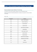 NR103 Week 5 Musculoskeletal Medical Terminology (study)