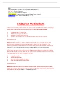 NURS 601 Pharm Endocrine Medications