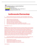 NURS 601 Pharm Cardiovascular Medications