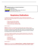 NURS 601 Pharm Respiratory Medications