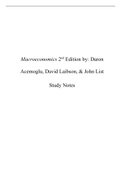 Class notes Macroeconomics ECON 1101 (ECON1101)  Macroeconomics Full, ISBN: 9780134492056