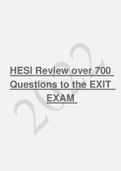 HESI Review over 700 Questions to the EXIT EXAM 2021/2022