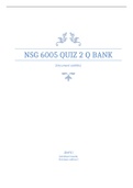 NSG 6005 QUIZ 2 Q BANK