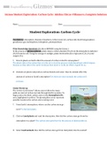 Gizmos Student Exploration, Carbon Cycle. Adelina Chicas-Villanueva, Complete Solution.