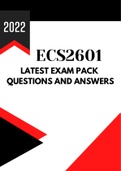 ECS2601 NEW Exam Pack - Detailed Solutions (Questions and Answers)