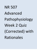 Advanced Pathophysiology Week 2 Quiz