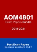AOM4801 - Exam Questions PACK (2018-2021)