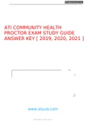 ATI Community Health Proctor Exam STUDY GUIDE ANSWER KEY (2019, 2020, 2021)
