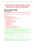Summary Rasmussen College, Minneapolis - PN 3 PN3 Exam 3 Study Guide, Complete A+ help guide, detailed helpful A+ guide; Latest complete solution guide.