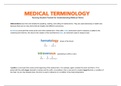 NR 103 Week 7 Medical Terminology Cheat sheet | Download To Score An A