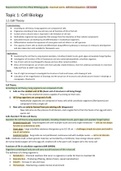 Complete IB Biology Topic 1-6 Notes
