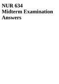NUR 634 Midterm Examination Answers 2022