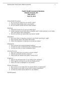 NRS 429 - FAMILY HEALTH ASSESMENT QUESTIONS.