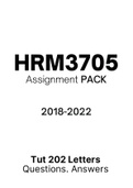 HRM3705 - Tutorial Letters 202 (Merged) (2018-2022) (Questions&Answers)
