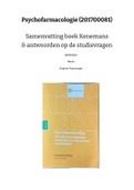 Psychopharmacology | Samenvatting boek Kenemans + antwoorden op studievragen (cijfer: 9.0)