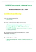 Exam 2 Review - NUR2474 / NUR 2474 (Latest 2022 / 2023) : Pharmacology for Professional Nursing - Rasmussen