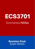 ECS3701 - Summarised NOtes