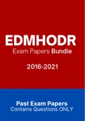 EDMHODR - Exam Questions PACK (2016-2021)