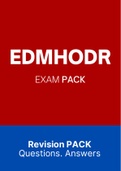 EDMHODR - EXAM PACK (2022)