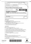 Pearson Edexcel Question paper + Mark Scheme (Results) [merged] November 2021 Pearson Edexcel International GCSE in English Language (4EA1) Paper 01
