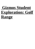 Gizmos Student Exploration: Golf Range Answers Key