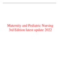 ATI PROCTORED Maternity and Pediatric Nursing 3rd Edition latest update 2022