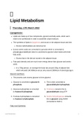 Lecture notes HUB2019F - Lipid Metabolism