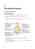 Lecture notes HUB2019F - Nervous System