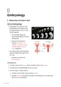 Lecture notes HUB2019F - Embryology