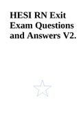 HESI RN Exit Exam Questions and Answers V2.
