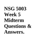 NSG 5003 Week 5 Midterm Questions & Answers
