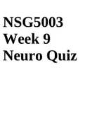 NSG 5003 Quiz 1 | NSG5003 Week 2 Patho Quiz | NSG 5003 Midterm Exam | NSG 5003 Week 5 Midterm Questions & Answers & NSG 5003 Week 9 Neuro Quiz.