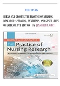 Burns and Grove's The Practice of Nursing Research: Appraisal, Synthesis, and Generation of Evidence 8th Edition by Jennifer R. Gray