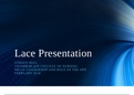 Lace Presentation  CHAMBERLAIN COLLEGE OF NURSING NR510: LEADERSHIP AND ROLE OF THE APN