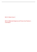 NR 511 Week 5 Quiz 5 (Version 2) NR 511 Differential Diagnosis and Primary Care Practicum, Chamberlain