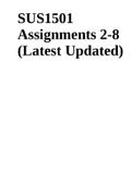 SUS1501 Assignments 2-8 