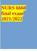 NURS 6660 final exam 2021/2022