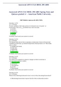Answered APUS CLE BIOL 250 A001 Spring Tests and Quizzes graded A+ - American Public University