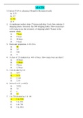HESI A2 MATHS WITH SOLVED ANSWERS V1