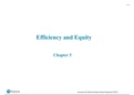 Economics: Microeconomics- Chapter 5 Efficiency and Equity summary