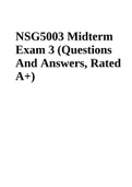 NSG 5003 Week 1 Quiz, NSG5003 Week 2 Patho Quiz, SG5003 Midterm Exam 3, NSG 5003 Midterm Exam, NSG 5003 WEEK 5 QUIZ With Answers, NSG5003 Week 9 Neuro Quiz And NSG 5003 Final Exam Questions and Answers - South University