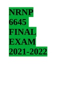 NRNP 6645-1 Final Exam Week 11 & NRNP 6645 Psychotherapy With Multiple Modalities FINAL EXAM 2021-2022.