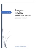 Progress Test Review moment notes