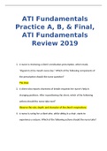 ATI Fundamentals Proctored Exam Study Guide 2022/2023